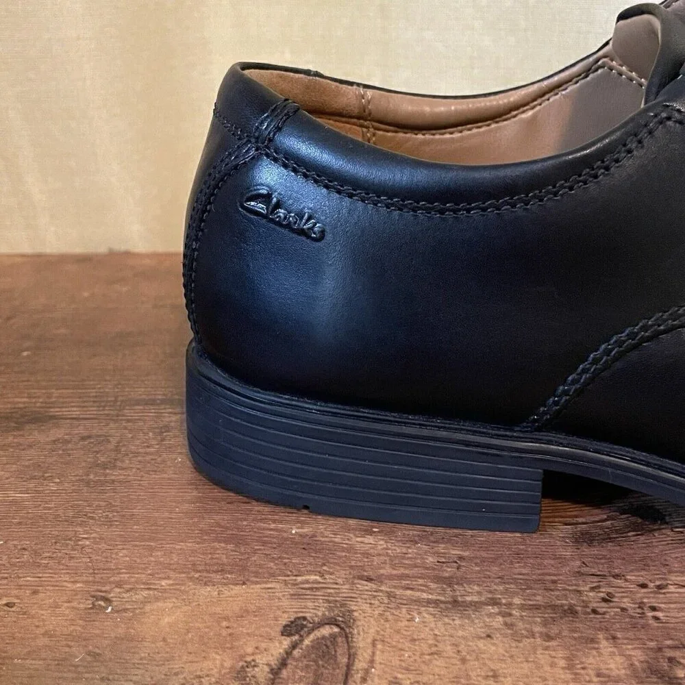 Clarks Mens Tilden Walk Oxford Dress Shoe Sz 11.5 M Black Leather Bicycle Toe